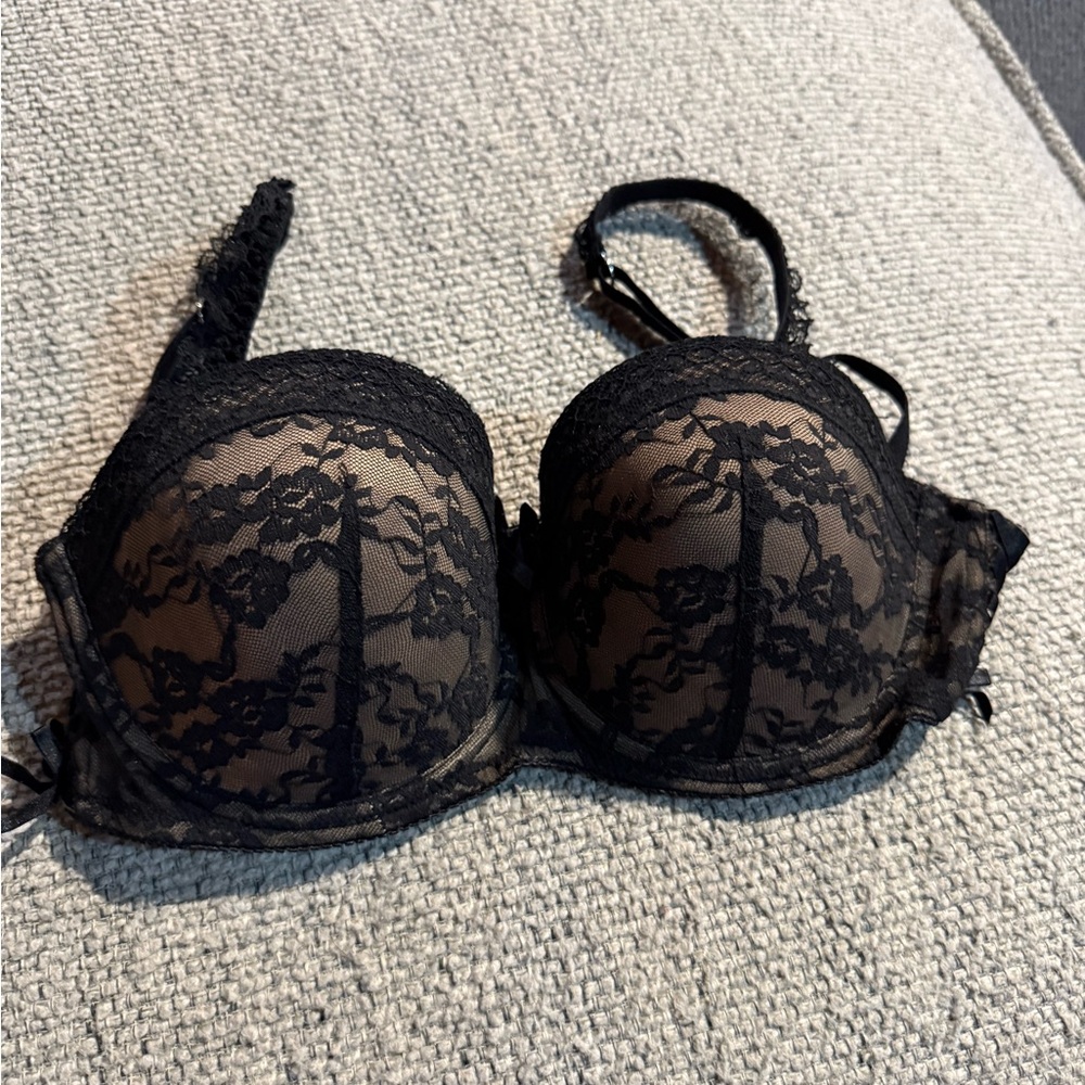 Adore Me Black Lace Bra